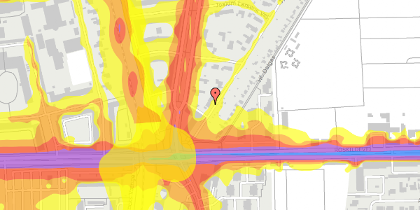 Trafikstøjkort på Jyllandsvej 66B, 2000 Frederiksberg