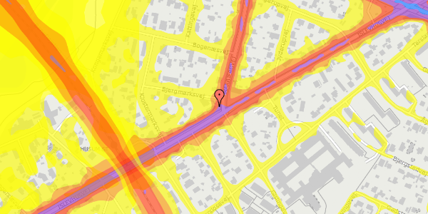 Trafikstøjkort på Marbjergvej 28, 2700 Brønshøj