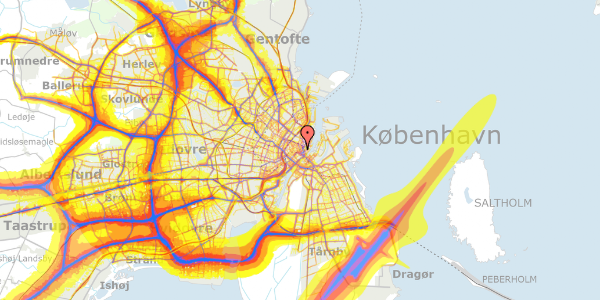 Trafikstøjkort på Nikolaj Plads 7, 1067 København K