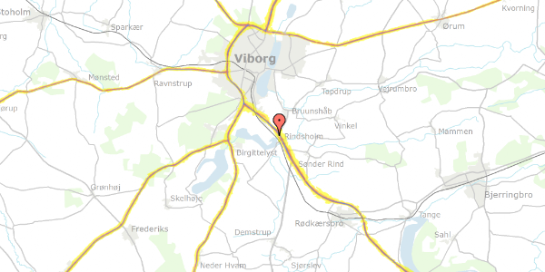 Trafikstøjkort på Vedsøvej 18, 8800 Viborg