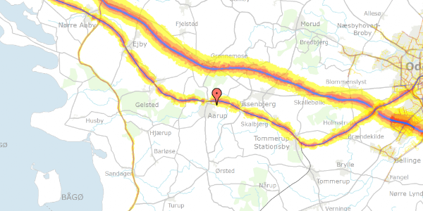 Trafikstøjkort på Indre Ringvej 15, 5560 Aarup