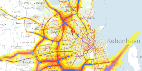 Trafikstøjkort på Tølløsevej 34, 2700 Brønshøj