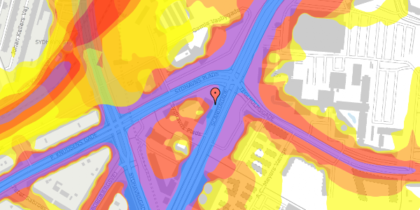 Trafikstøjkort på Scandiagade 8, 1. , 2450 København SV