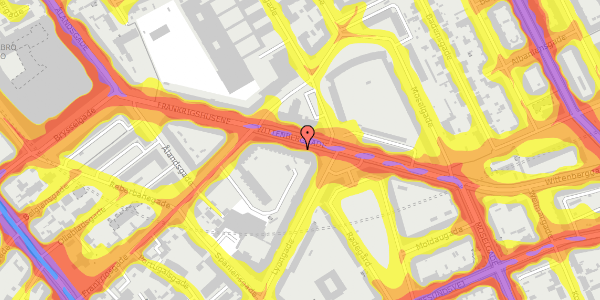 Trafikstøjkort på Wittenberggade 45, st. , 2300 København S