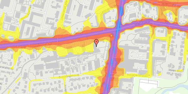 Trafikstøjkort på Peter Bangs Vej 3A, st. , 2000 Frederiksberg