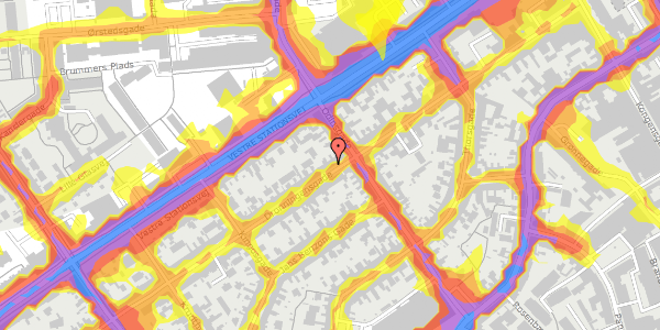 Trafikstøjkort på Dronningensgade 39, 5000 Odense C