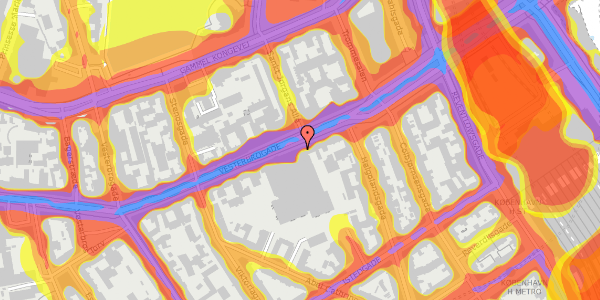 Trafikstøjkort på Vesterbrogade 23, 1620 København V