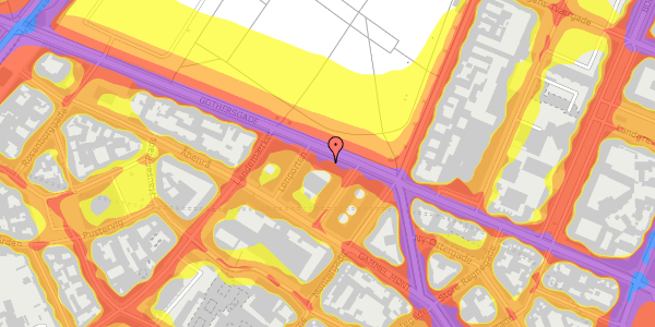 Trafikstøjkort på Gothersgade 53, 1123 København K