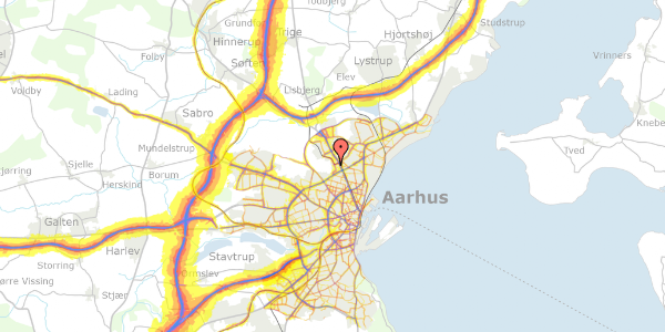 Trafikstøjkort på Olof Palmes Allé 9E, 8200 Aarhus N