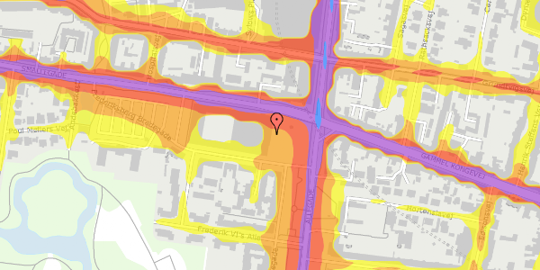 Trafikstøjkort på Allegade 31, 5. , 2000 Frederiksberg