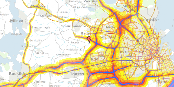 Trafikstøjkort på Hede Enge 31, 2765 Smørum