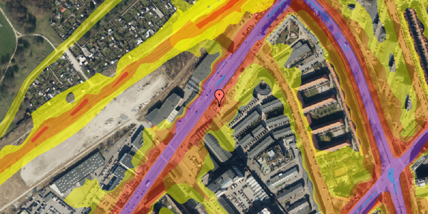 Trafikstøjkort på Rovsingsgade 63E, 4. 403, 2200 København N