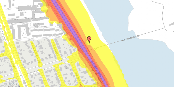 Trafikstøjkort på Amager Strandvej 125, 2300 København S