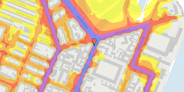 Trafikstøjkort på Bredgade 77, 1260 København K