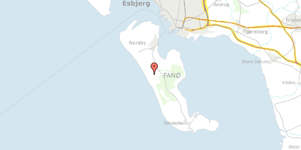Trafikstøjkort på Slunden 133B, 6720 Fanø