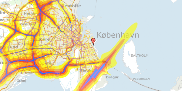 Trafikstøjkort på Ved Amagerbanen 27E, 3. 5, 2300 København S