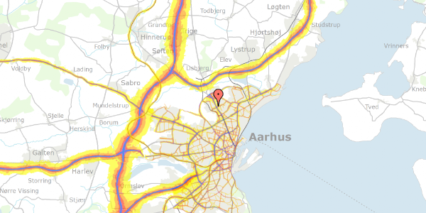 Trafikstøjkort på Hedeager 6, st. , 8200 Aarhus N