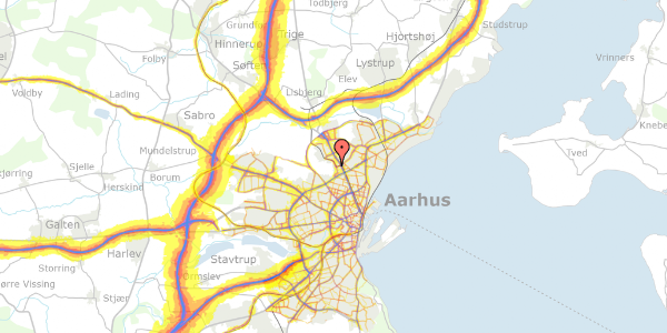 Trafikstøjkort på Olof Palmes Allé 11G, 8200 Aarhus N