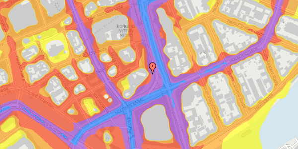 Trafikstøjkort på Holmens Kanal 10, 1060 København K