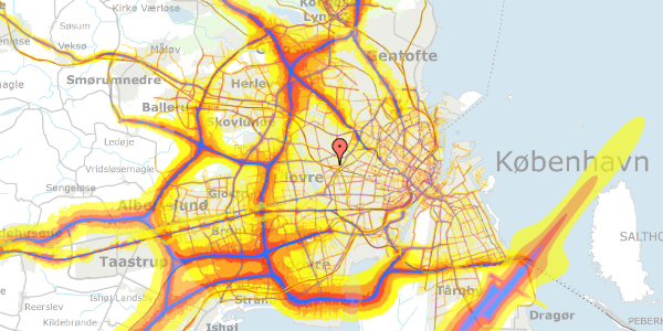 Trafikstøjkort på Katrinedalsvej 51, 2720 Vanløse