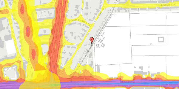 Trafikstøjkort på Hf. Dalgas 18, 2000 Frederiksberg