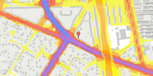 Trafikstøjkort på Valby Langgade 208, st. , 2500 Valby