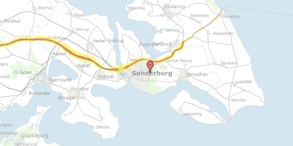 Trafikstøjkort på Havdalsvej 23, 6400 Sønderborg