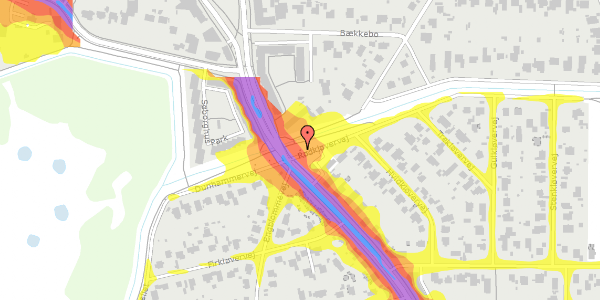 Trafikstøjkort på Rødkløvervej 1, 2400 København NV