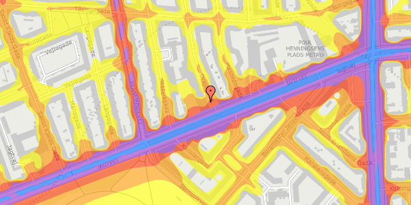 Trafikstøjkort på Drejøgade 1, 2100 København Ø