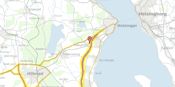 Trafikstøjkort på Egeskovvej 7, 3490 Kvistgård