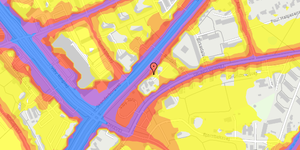 Trafikstøjkort på Skanderborgvej 183, 8260 Viby J