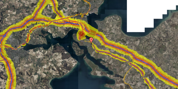 Trafikstøjkort på Østre Hougvej 48, st. 9, 5500 Middelfart