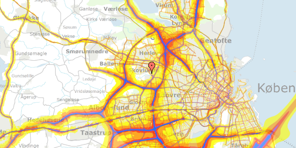 Trafikstøjkort på Vester Hanevad 40, 2740 Skovlunde