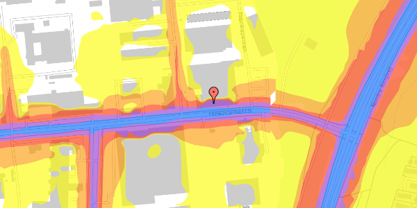 Trafikstøjkort på Fabriksparken 2A, 2600 Glostrup