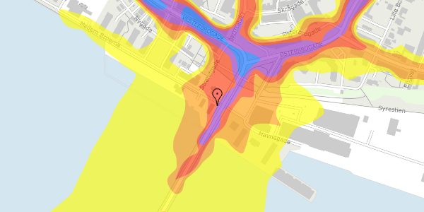 Trafikstøjkort på Mellem Broerne 2A, 9400 Nørresundby