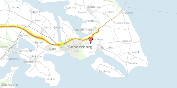 Trafikstøjkort på Storkemosevej 13, 6400 Sønderborg