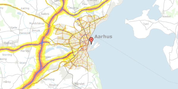 Trafikstøjkort på Mindet 4A, st. , 8000 Aarhus C