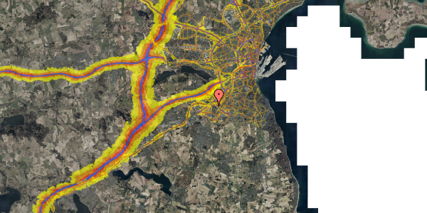 Trafikstøjkort på Rosenhøj Bakke 16, 3. mf, 8260 Viby J