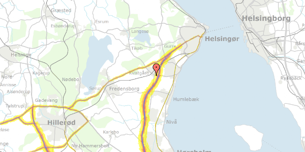 Trafikstøjkort på Lergravsvej 2A, 3490 Kvistgård