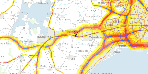 Trafikstøjkort på Kongelysvej 10, 2. 3, 2640 Hedehusene