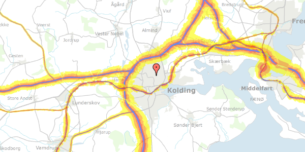 Trafikstøjkort på Skovlyst 43, 6000 Kolding