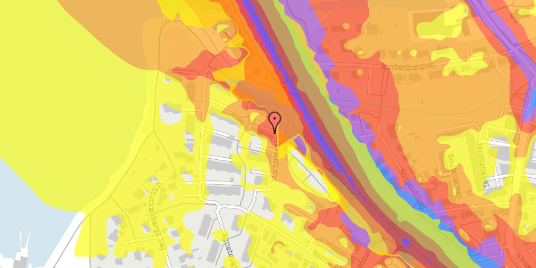 Trafikstøjkort på Mortonsvej 8, 3. th, 2800 Kongens Lyngby