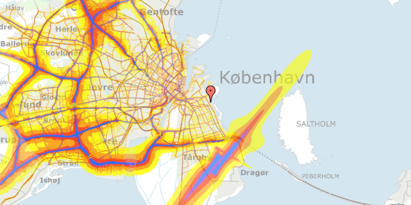 Trafikstøjkort på Lergravsvej 65, 2300 København S