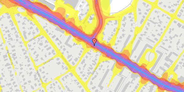 Trafikstøjkort på Frederikssundsvej 249, 2700 Brønshøj