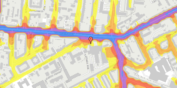 Trafikstøjkort på Vesterbrogade 149C, 1620 København V