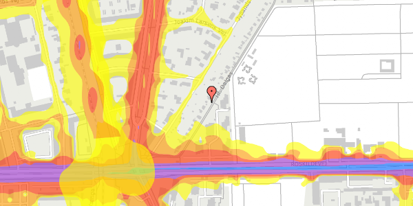 Trafikstøjkort på Hf. Dalgas 13, 2000 Frederiksberg