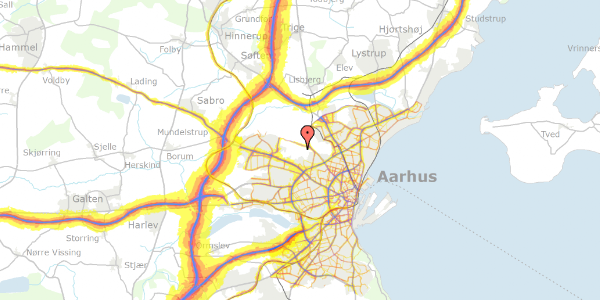 Trafikstøjkort på Haveforeningen Marienlyst 98, 8200 Aarhus N