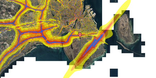 Trafikstøjkort på Richard Mortensens Vej 40, 3. 1, 2300 København S