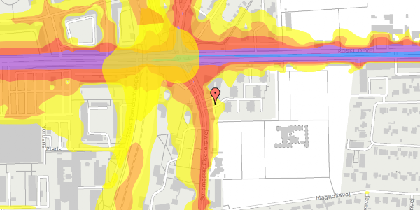 Trafikstøjkort på Borgmester Fischers Vej 5G, 2000 Frederiksberg