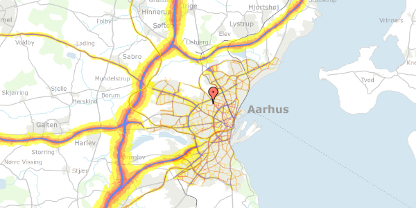 Trafikstøjkort på Haveforeningen Charlottehøj 28, 8210 Aarhus V